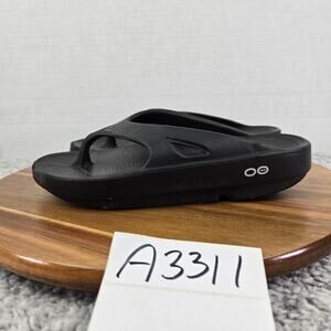 Oofos Ooriginal Black Casual Recovery Lifestyle Flip Flop Daily Sandal Womens 6